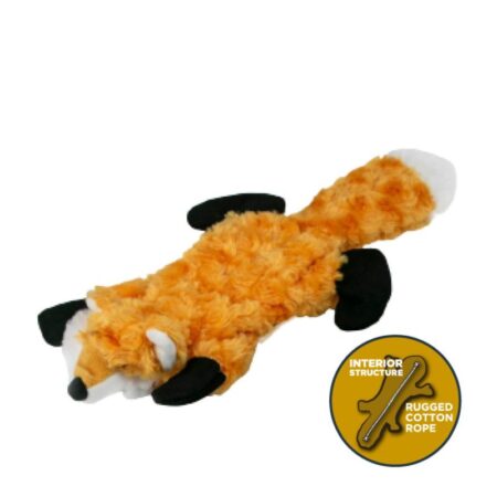 Peluche per cani rinforzato Volpe piatta